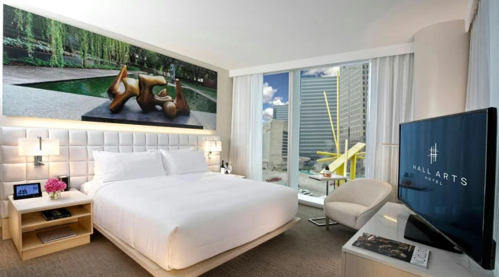 Hall Premium Corner King Room with City View at HALL Arts Hotel Dallas Curio Collection by Hilton