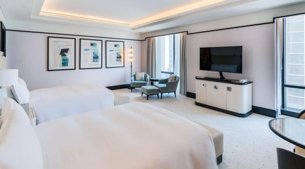 Premier Queen Room with Two Queen Beds at Waldorf Astoria Doha West Bay