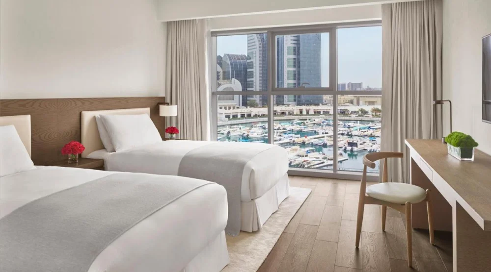 Deluxe Room with Two Queen Beds and Marina View at The Abu Dhabi EDITION