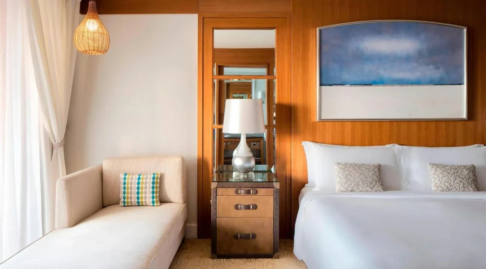Premium Sea View Room, Guest Room, One King, Sofa Bed, Balcony at The St. Regis Saadiyat Island Resort