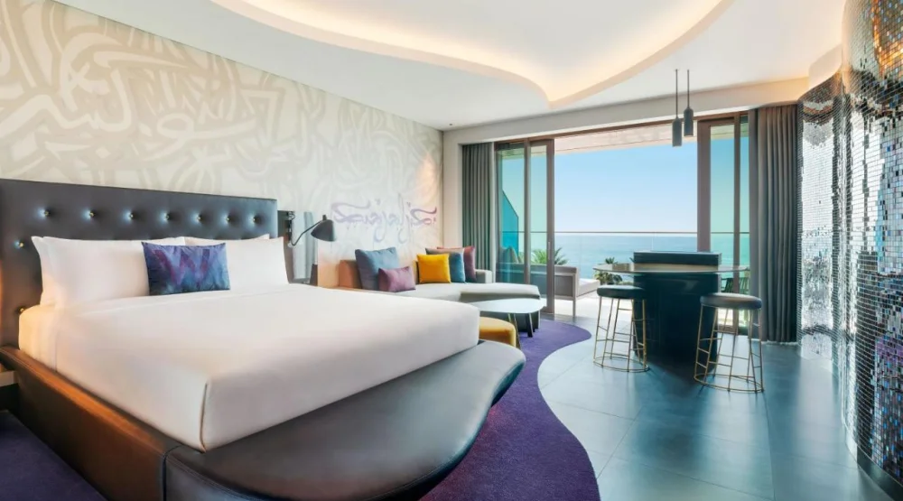 Fabulous Room, One King Bed, Ocean View with Private Balcony at W Dubai The Palm