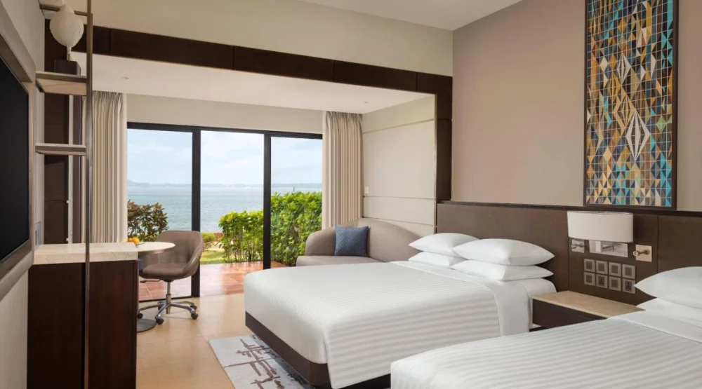 Queen Room with Two Queen Beds and Patio - Bay View at Goa Marriott Resort & Spa