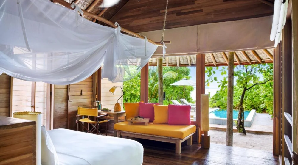 Ocean Beach Villa with Pool at Six Senses Laamu