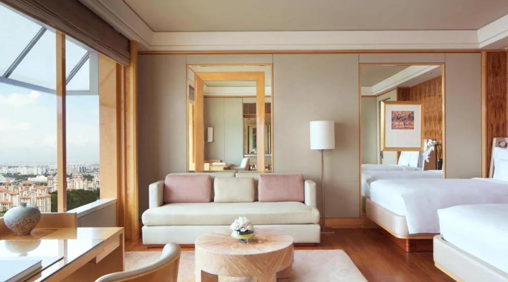 Elevated Kallang, Two Twin Beds, Kallang Precinct View, High Floor at The Ritz-Carlton Millenia Singapore