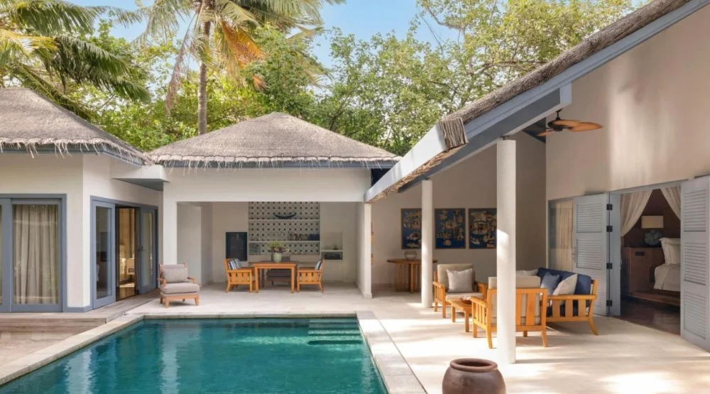 Two Bedroom Beach Pool Villa with Private Pool at Raffles Maldives Meradhoo