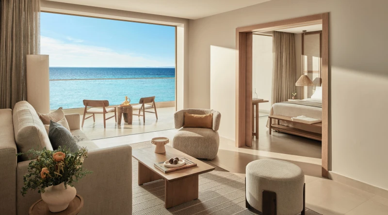 Deluxe Two Bed Bungalow Suite Beachfront at Ikos Olivia