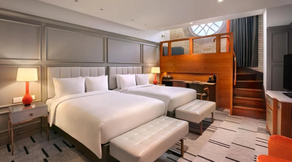 Family Loft with Two Double Beds at London Marriott Hotel County Hall